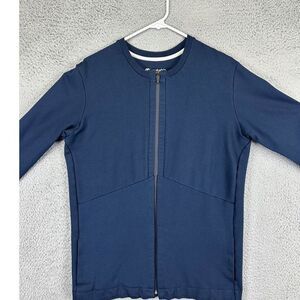 Mahabis Sweatshirt Womens‎ Large L Blue Full Zip Crew Neck Preppy Outdoor Ladies